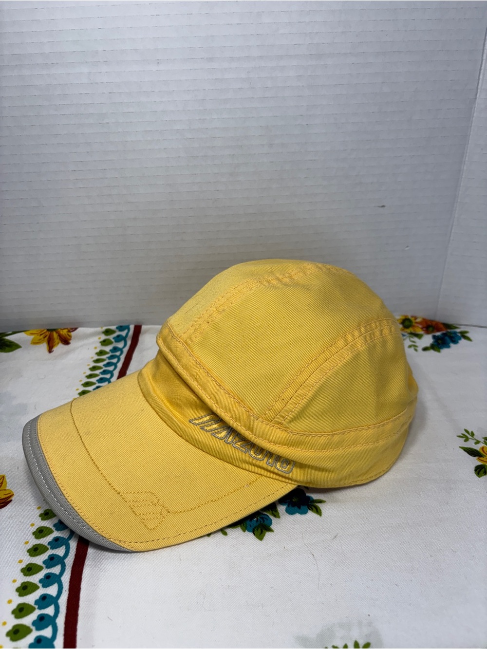 Mizuno Yellow Running Cap Sports Headwear 100% Cotton Summer Gear